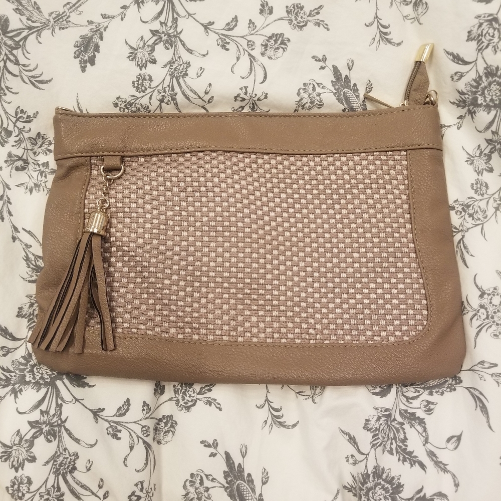 Camel Tassel Clutch